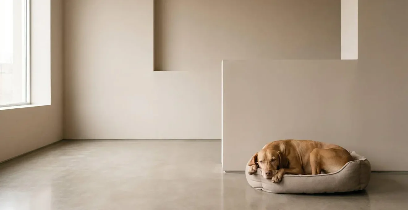Vue minimaliste illustrant le concept de barrière cutanée protectrice chez le chien