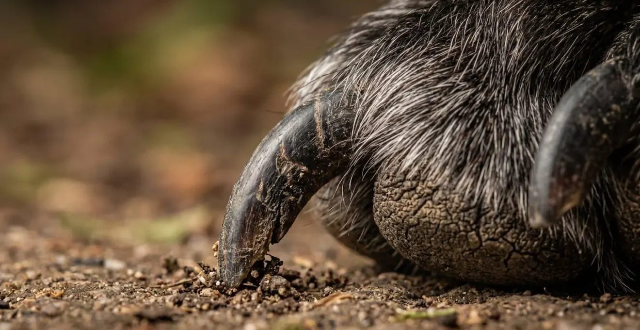 Visualisation de la modification de l'appui et de la posture d'un chien causée par des griffes trop longues