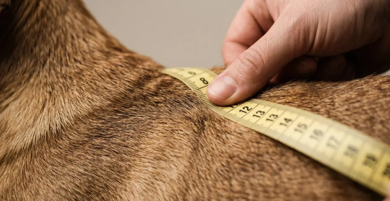 Démonstration visuelle des mesures anatomiques d'un chien pour calculer la taille correcte de la caisse de transport