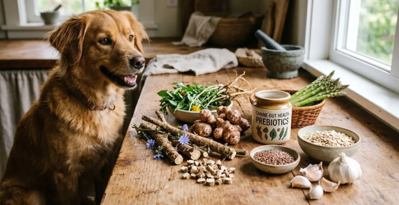Ingrédients prébiotiques naturels pour la santé intestinale canine