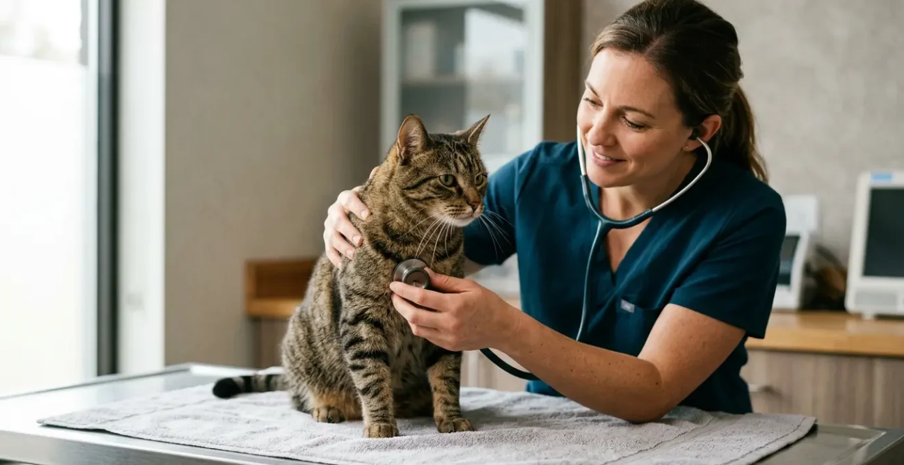 Consultation vétérinaire préventive pour un chat ou chien en bonne santé