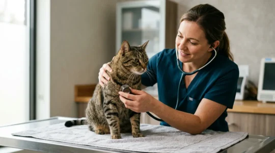 Consultation vétérinaire préventive pour un chat ou chien en bonne santé