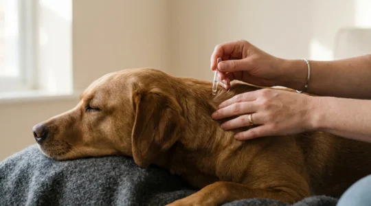 Application d'un traitement antiparasitaire pour protéger un animal et son environnement domestique